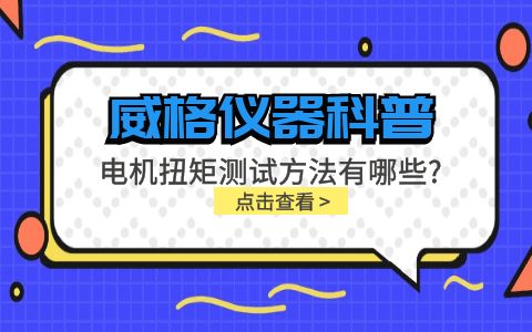 威格儀器-電機(jī)扭矩測(cè)試方法有哪些?插圖