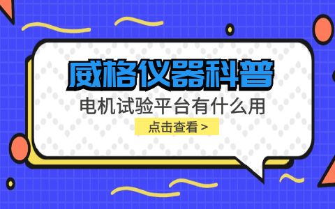 威格儀器-電機(jī)試驗(yàn)平臺(tái)有什么用插圖